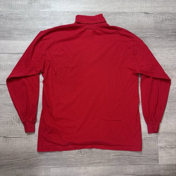 Vintage Logo 7 Buffalo Bills Turtleneck Mens XL Red Made In USA Embroidered Logo - Picture 10 of 10